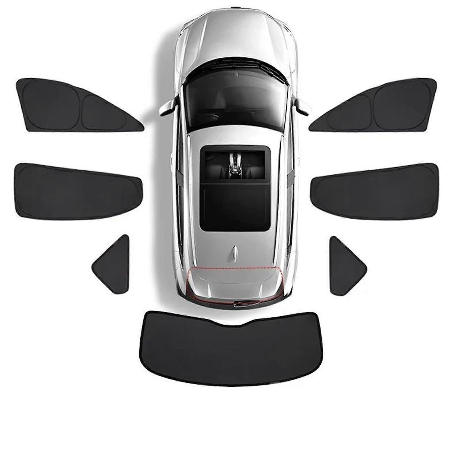 Auto Sunshade with Full Coverage for Tesla Model X 2015  , Car Window Visor, Sun Shield, Black, Foldable Sunshade (Rear Window)