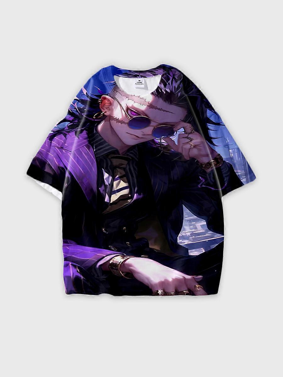 T-shirt round neck Character Pattern loose short sleeve P3446