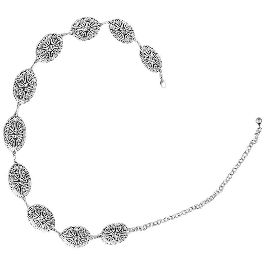 Women Belt Chain Multi Layer Metal Chain Waist Belt Simple Design Party Accessory 115.00X3.50X0.70Cm 1Pcs