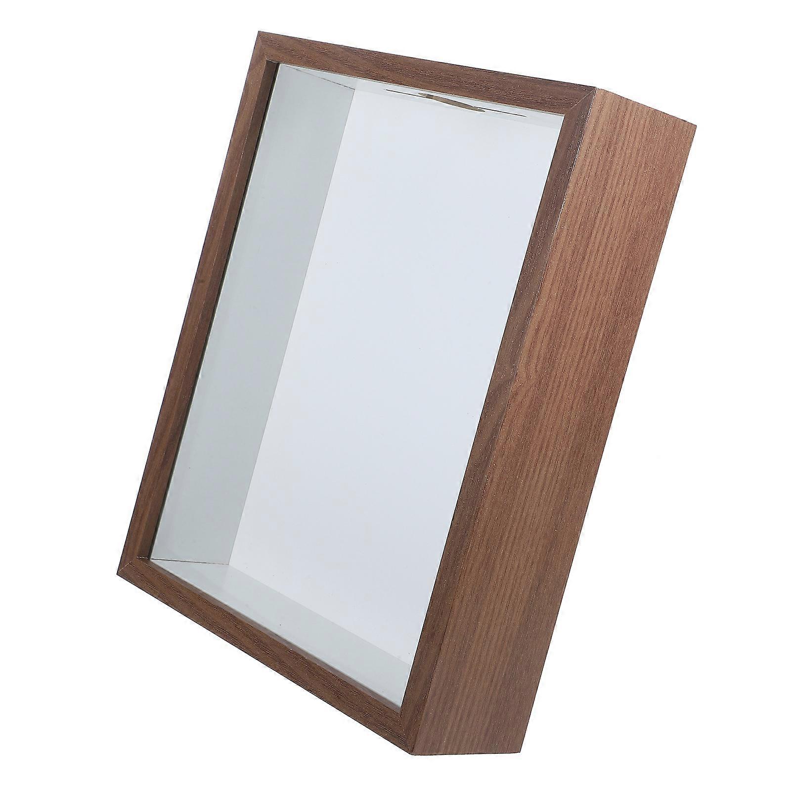 Brown Glass Storage box for Recipes and Tickets Compact Lightweight Practical for Home Use 7.5x5.2 Inches