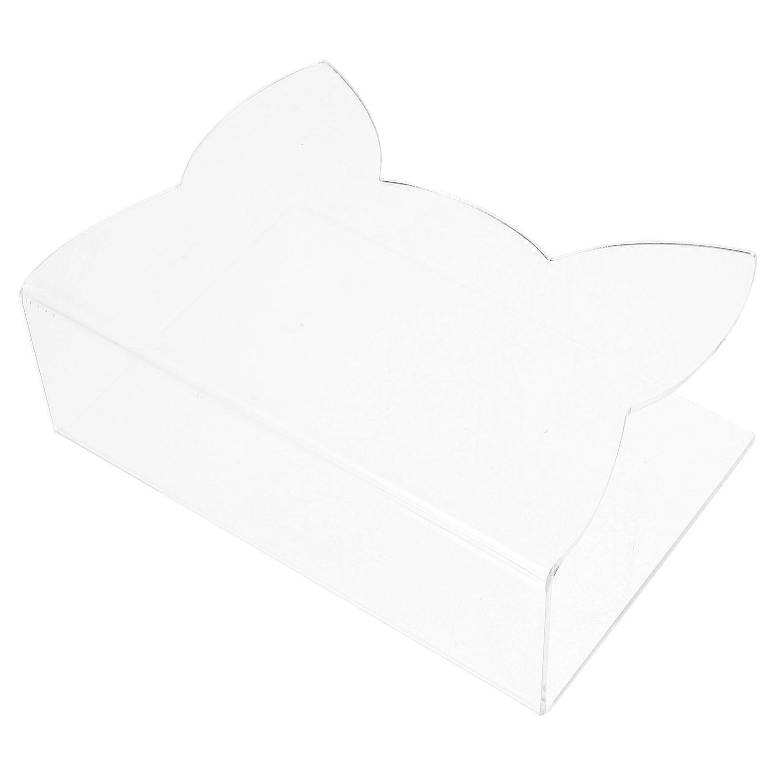 Acrylic Mail Organizer for Desk Cat Shaped Letter Holder Transparent Multifunctional Design Enhances Work Efficiency