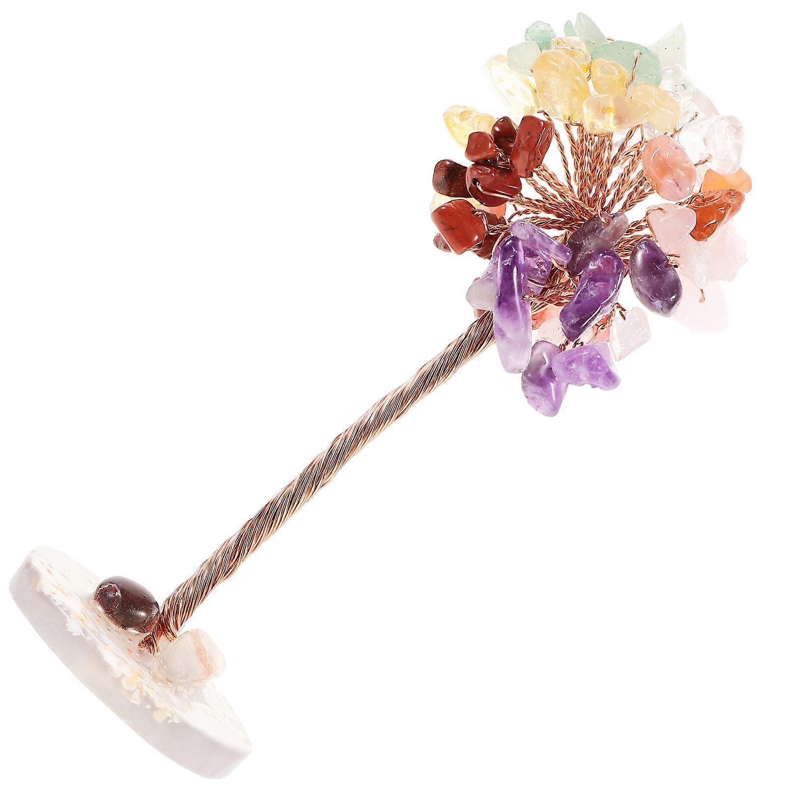 Crystal Tree Sculpture Handmade Decorative Ornament for Office, Shelf, Home Study, and Desktop Decoration Perfect