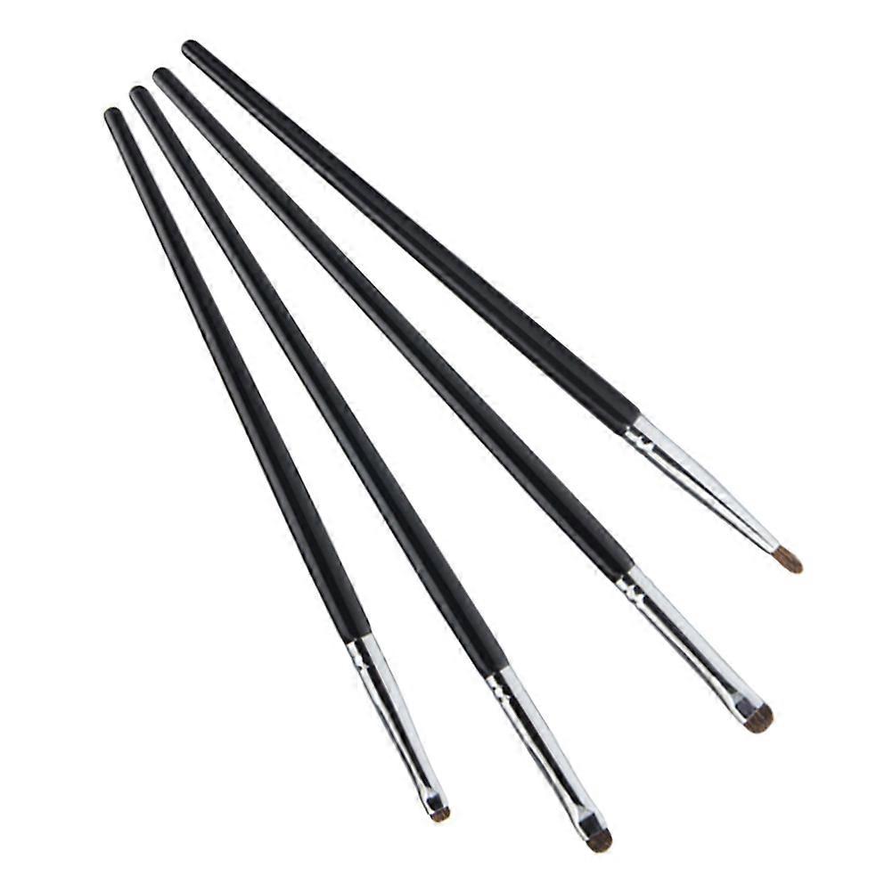 4pcs Eyeliner Brushes Set Fine Precision Eye Makeup Applicators, Compact & Portable for Personal & Professional Use