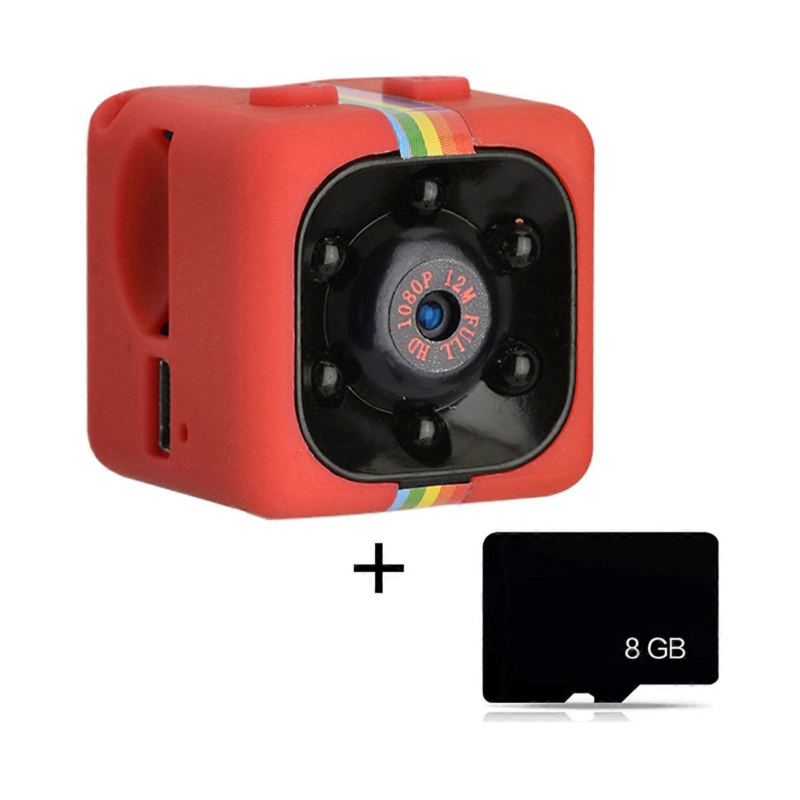 1080P HD Portable Mini Infrared Motion Detection Action Camera Camcorder (Red)