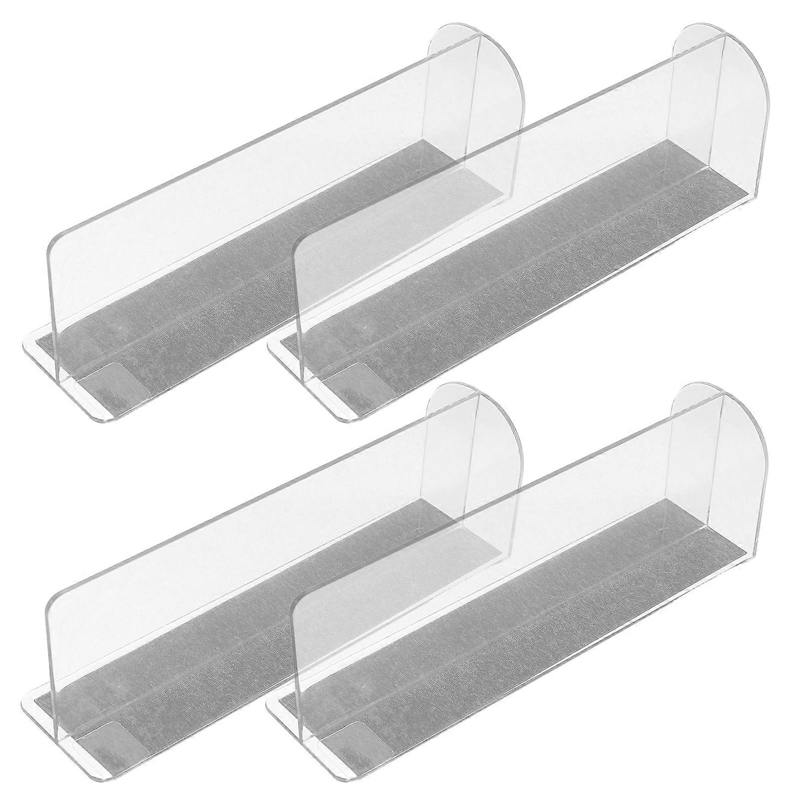 Plastic Dividers L-Shaped for Product Organization in Supermarkets and Convenience Stores Transparent 15.00X5.00X4.00CM 4Pcs