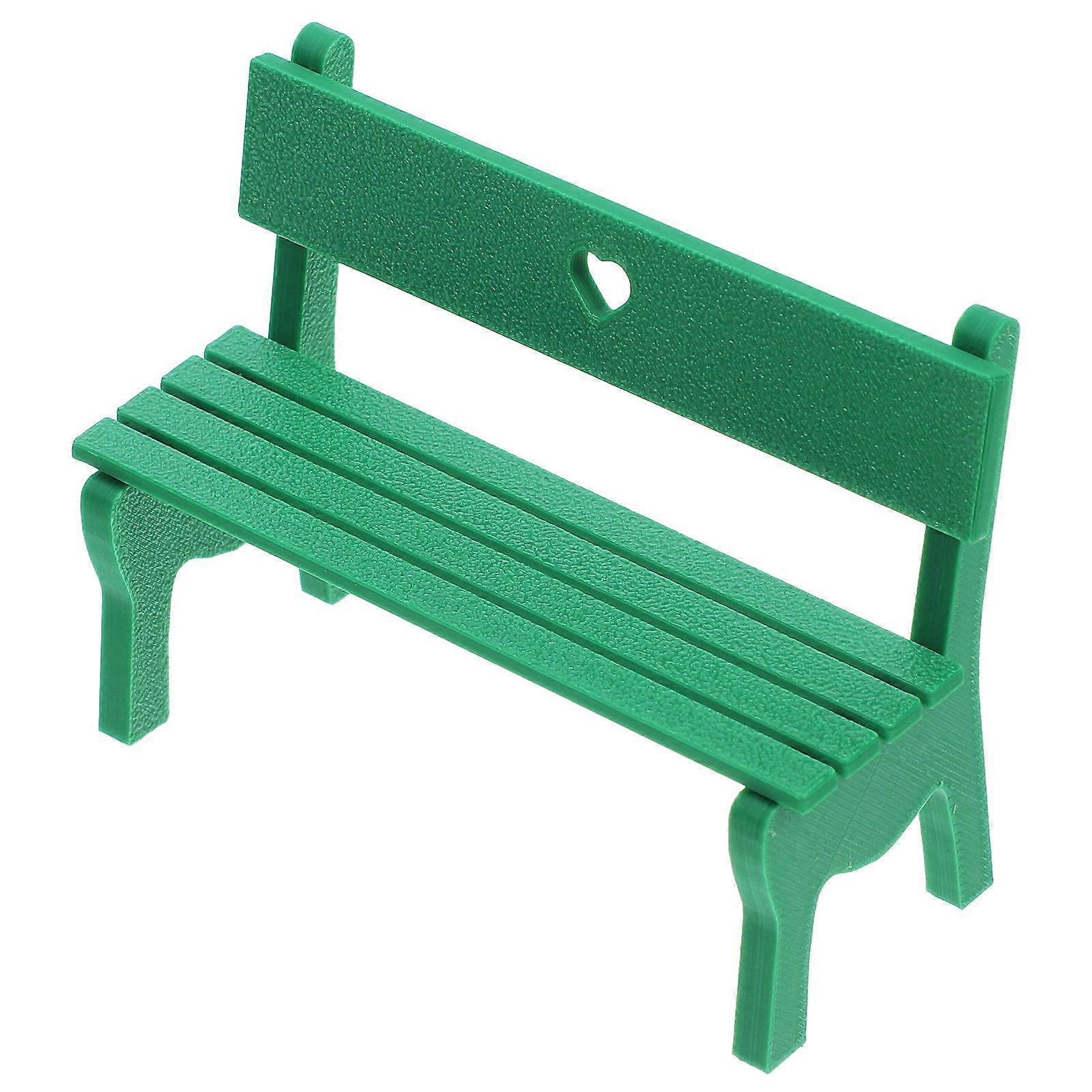 Charming Miniature Park Bench Model – Unique Tiny Chair for DIY Micro Landscape, Dollhouse Furniture & Home Office Decoration Accessory