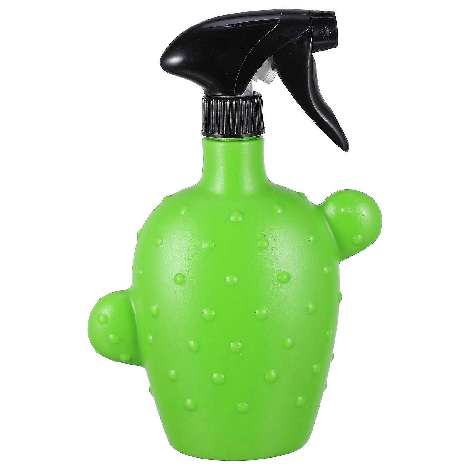 Cactus Shaped Watering Pot Made of Durable Plastic for Garden Use Green Color 1 Pc