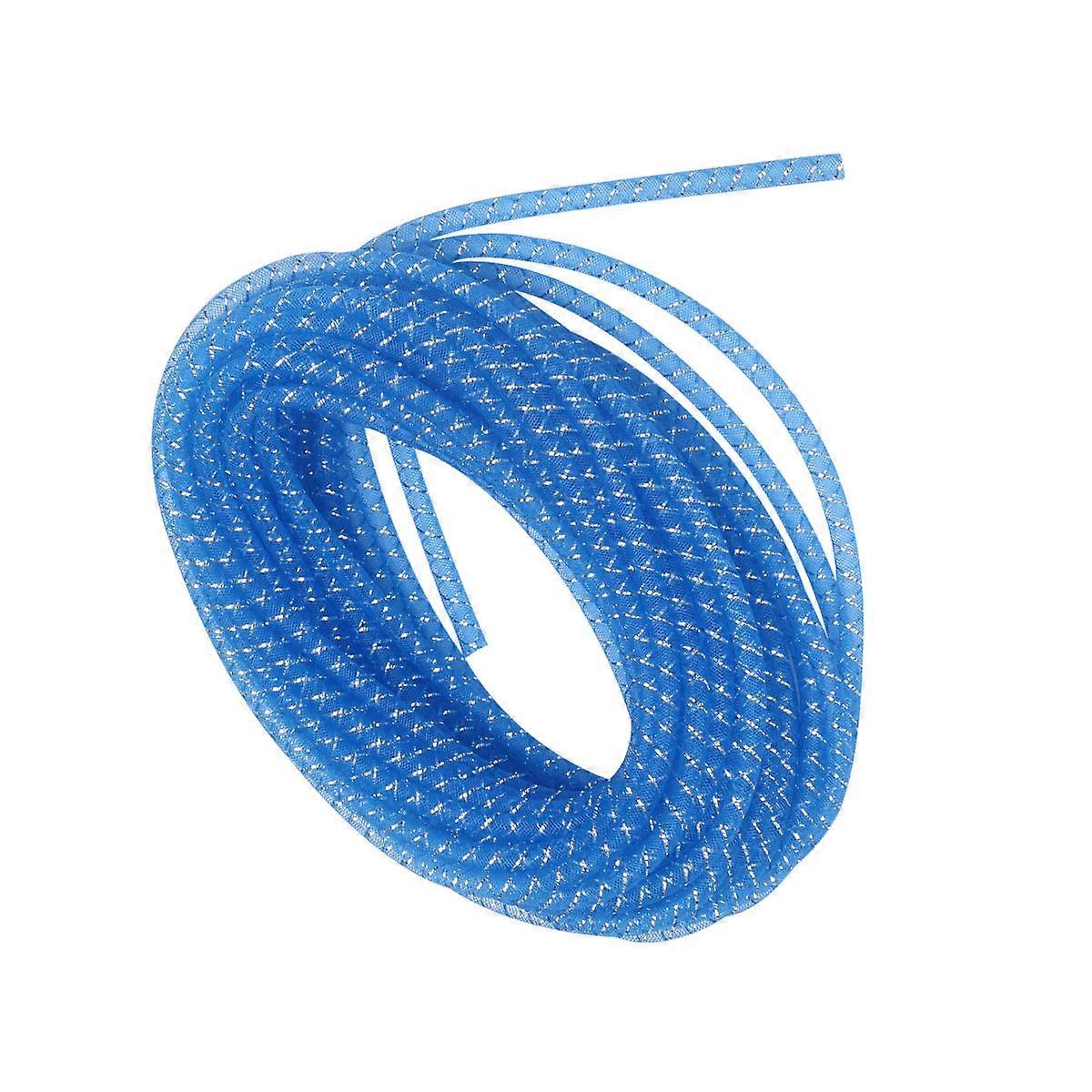 Elastic Mesh Tube Polyester Braid Tube Creative Net Yarn Cord DIY Jewelry Making Supplies for Women Kids 1 Set Blue