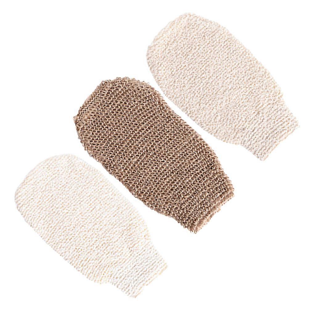 Scrubbing Gloves For Body 3Pcs Lightweight Comfortable Designed For Adults Bathing Hotel Use Family Use