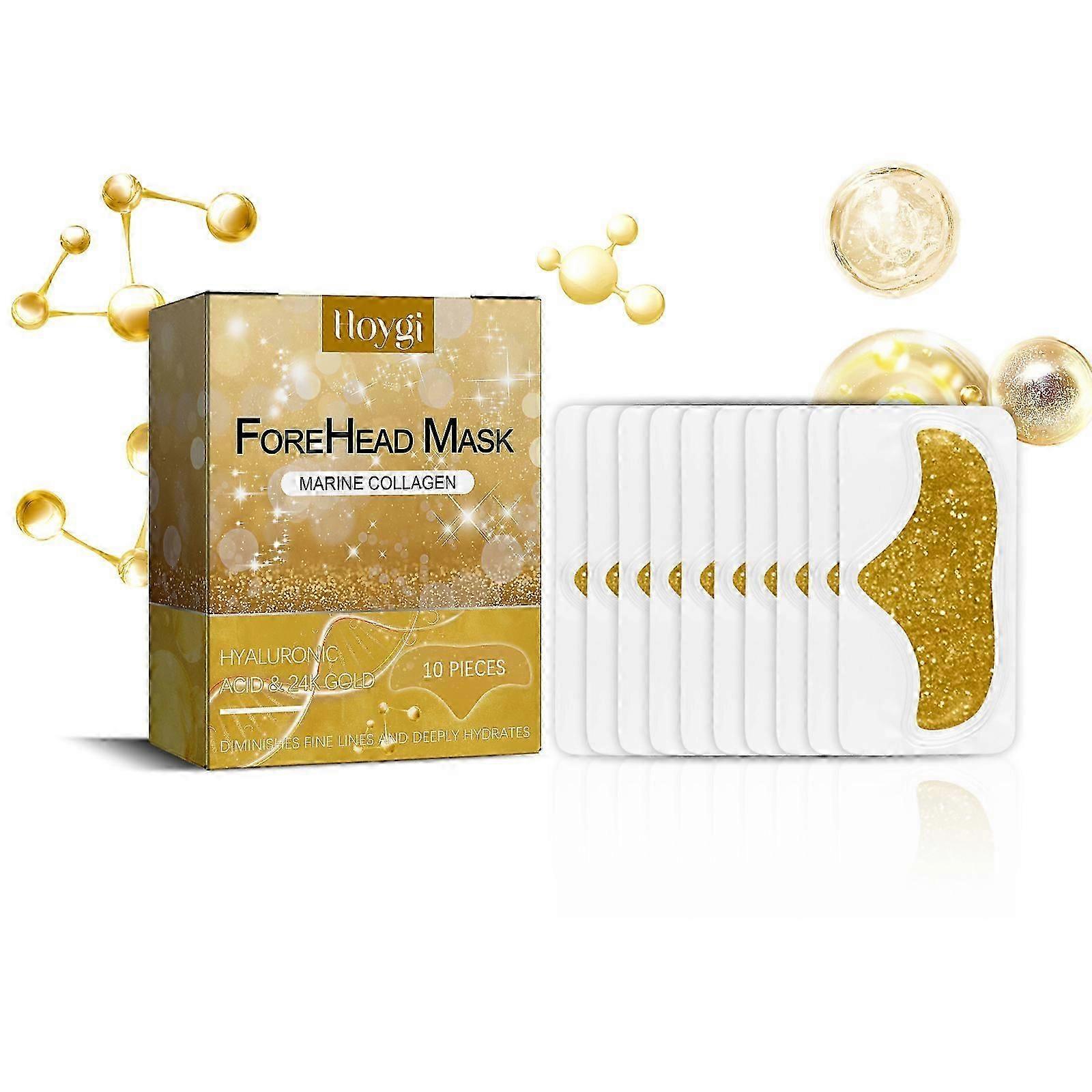 Hoygi 24k gold mask smooths forehead wrinkles for a relaxed glow