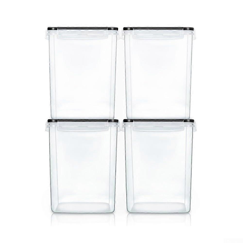 Extra large 5.2L food storage buckets for efficient kitchen organization, keeps rice, flour, and more fresh (4 pieces).