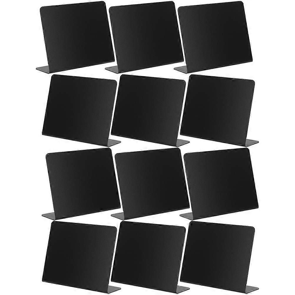 Message Blackboards 12Pcs Multifunctional Chalkboards For Home Office Restaurant Display Black Color Simple Design