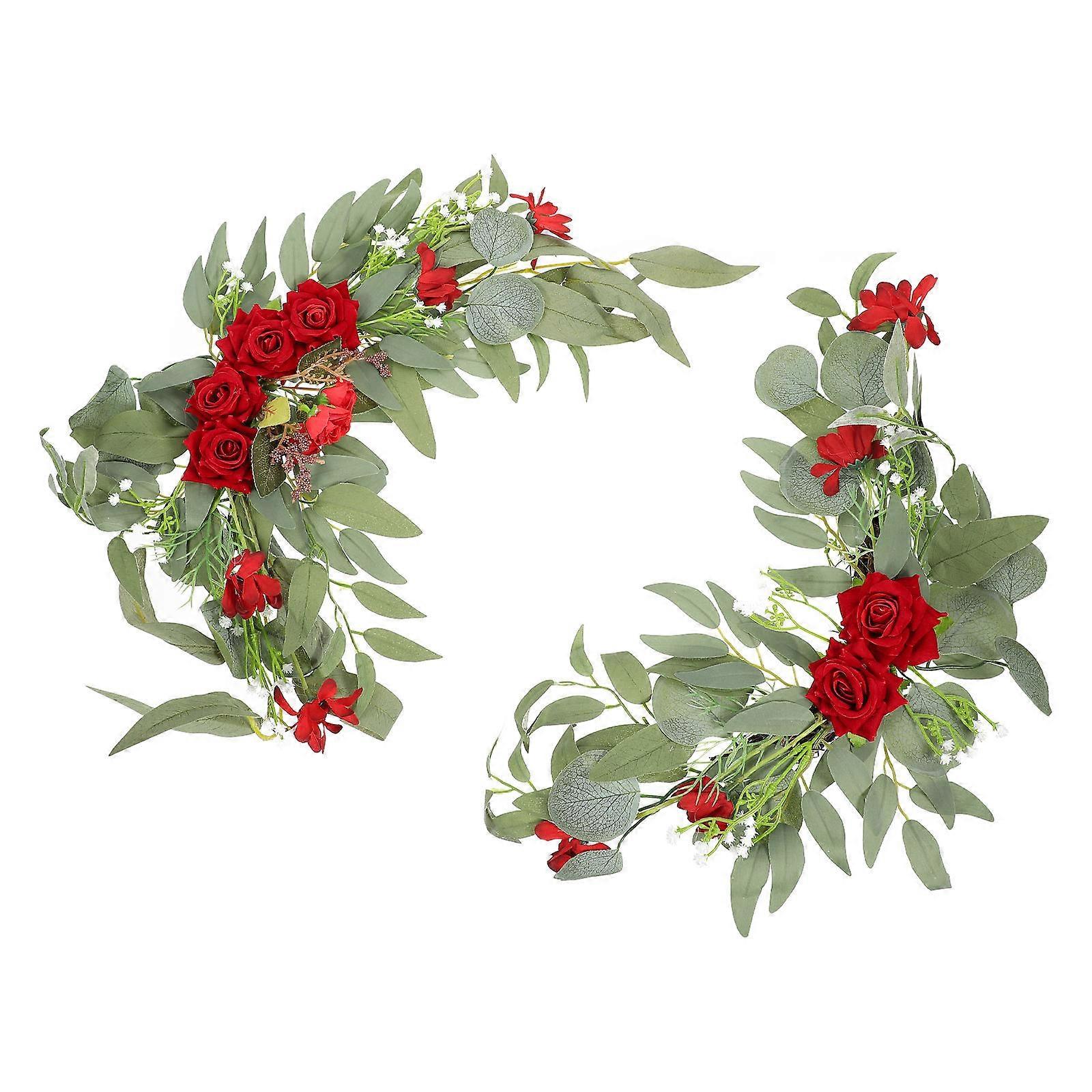 Beautiful Rose Ornament for Wedding Arch Flower 2Pcs Simulation Decor