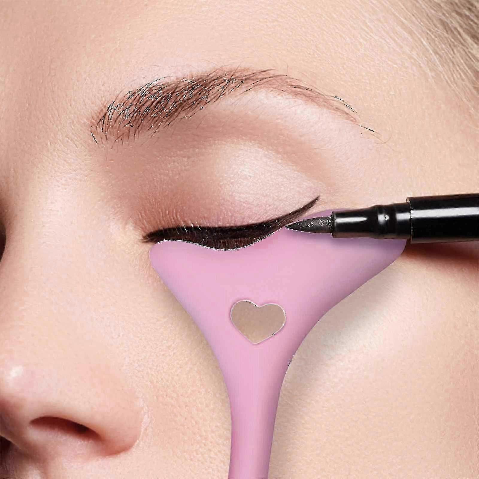 Återanvändbara silikon eyeliner stenciler med vingspetsar - Enkelt smink hjälp för perfekt applicering av eyeliner