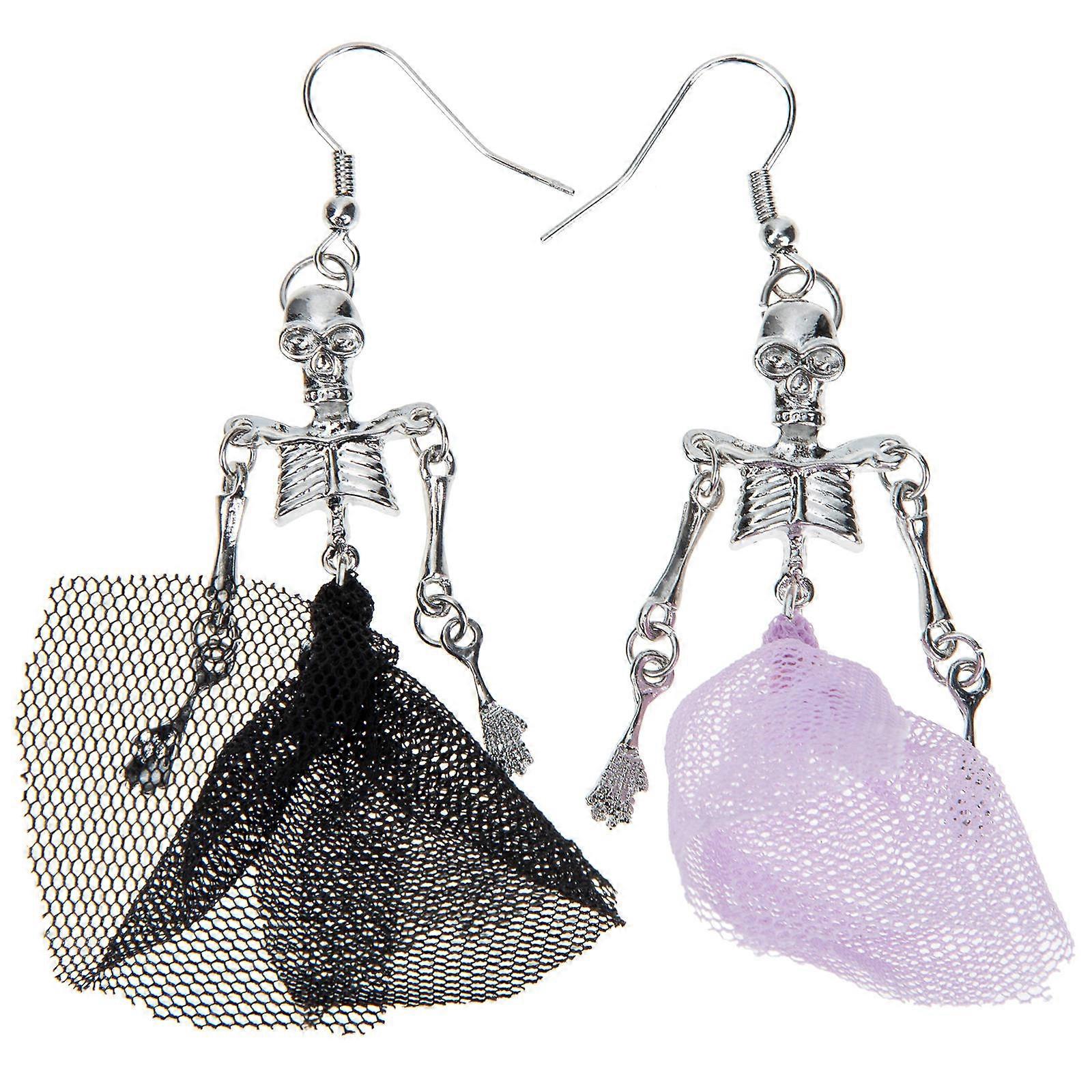 Women Skull Earrings 1 Pair Of Halloween Themed Skull Drop Earrings Ideal For Halloween Costume Events