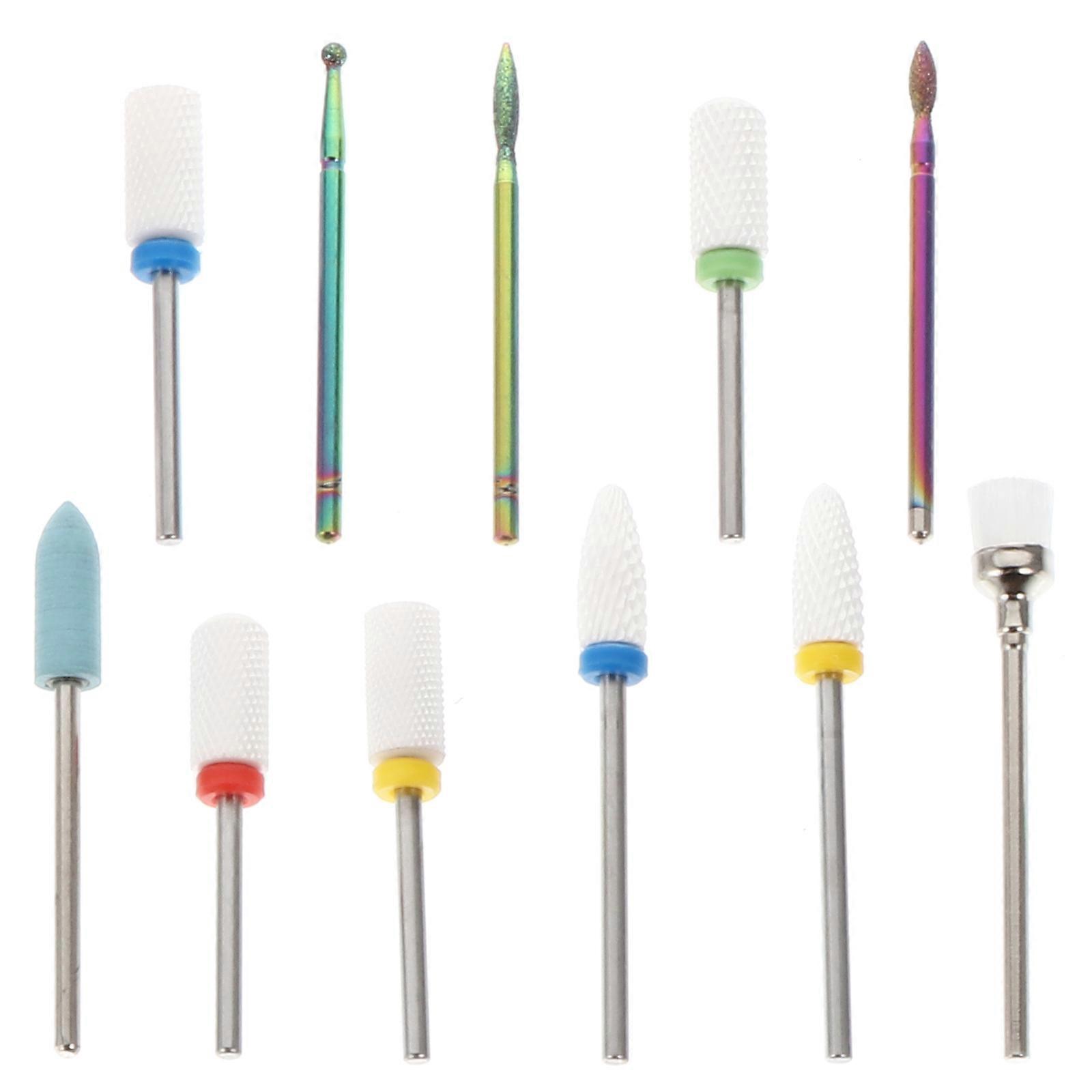 Drill Bit Set For Nails 11Pcs Suitable For Pedicure And Nail Salon Use Featuring Durable Polishing And Grinding Options