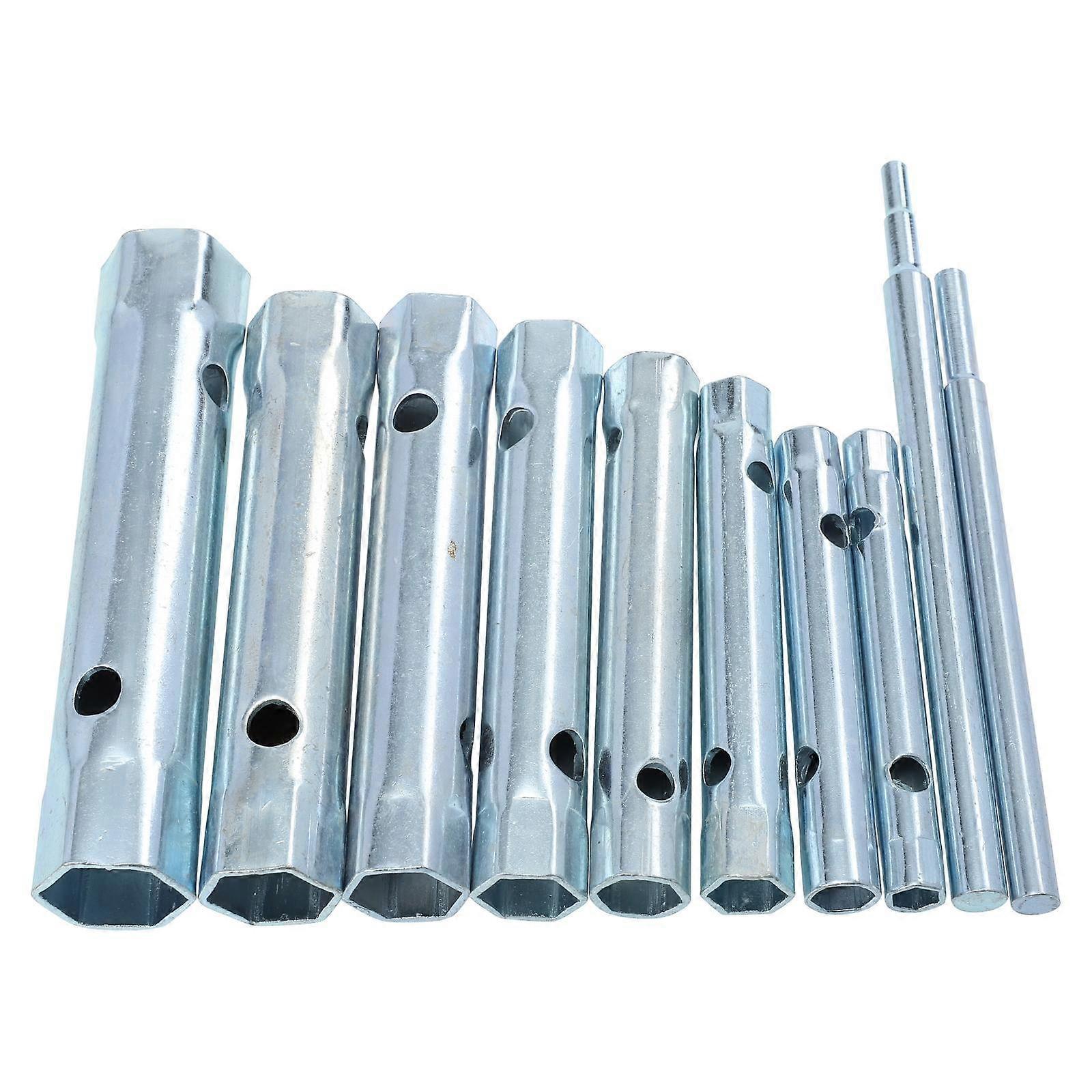 10pcs Dual Ended Steel Wrench Socket Spark Plug Spanner Tool