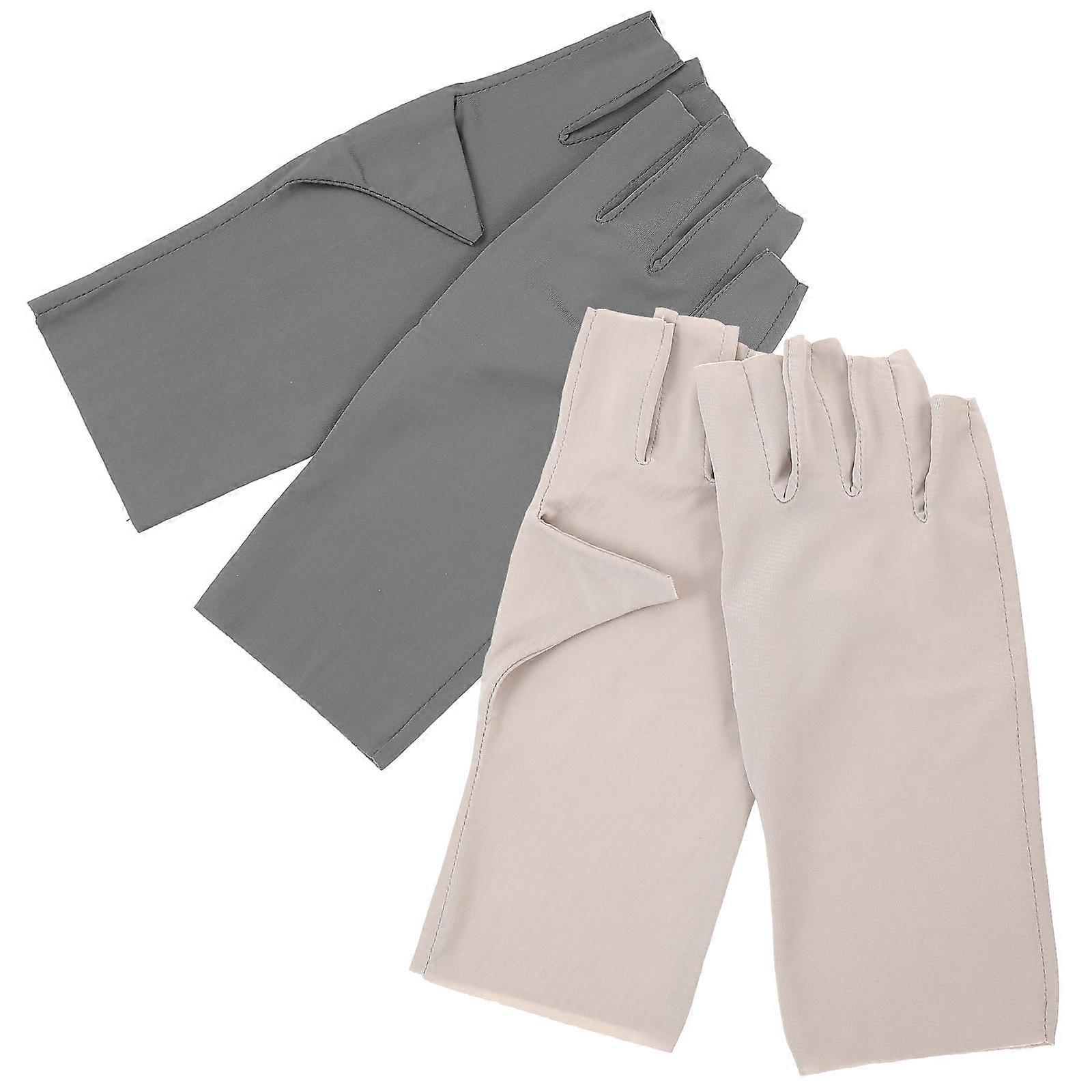 2 Pairs Manicure Protection Gloves For Women With Skin-Friendly Material Designed For Nail Care In Assorted Color