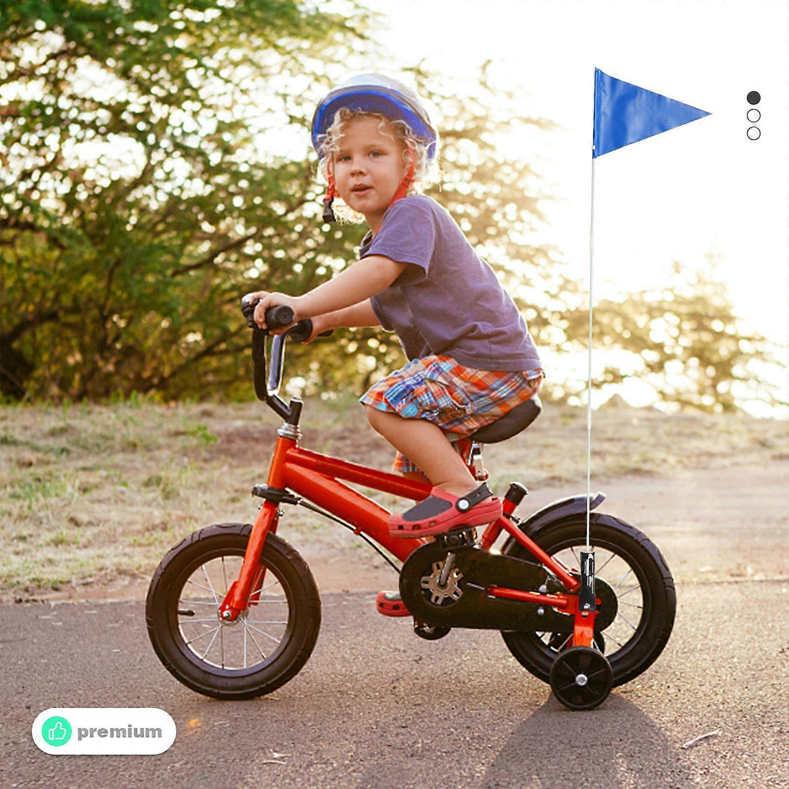 1 Set Bike Safety Flag Adjustable Pole Children's Tail Triangular Adjustable Flag