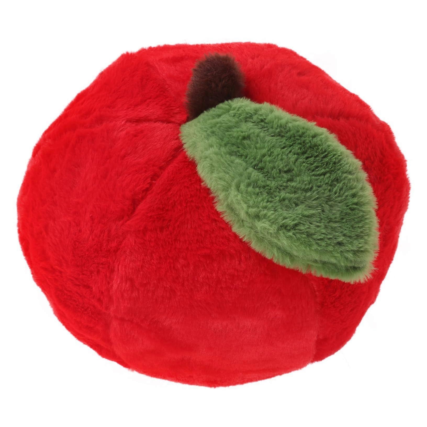 Red Apple Plush Pillow - Soft Plush Cushion, 8-Inch Size, Realistic Apple Design, Durable Plush Material