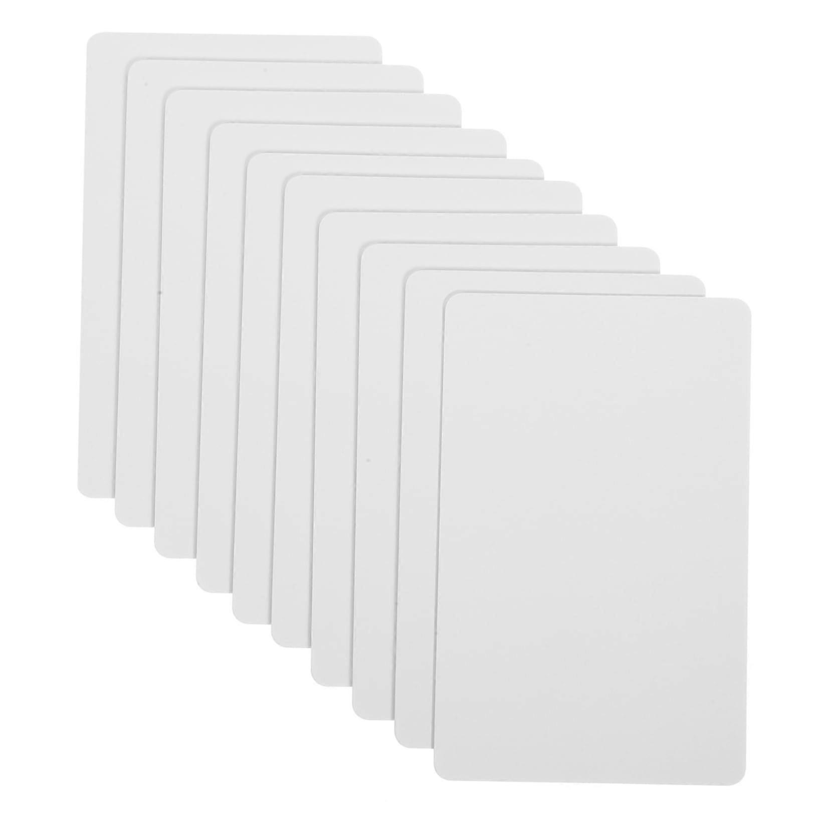 Blank PVC Business Card Stock - Pack of 10 Lightweight Paintable Cards for Custom Printing and Personalization