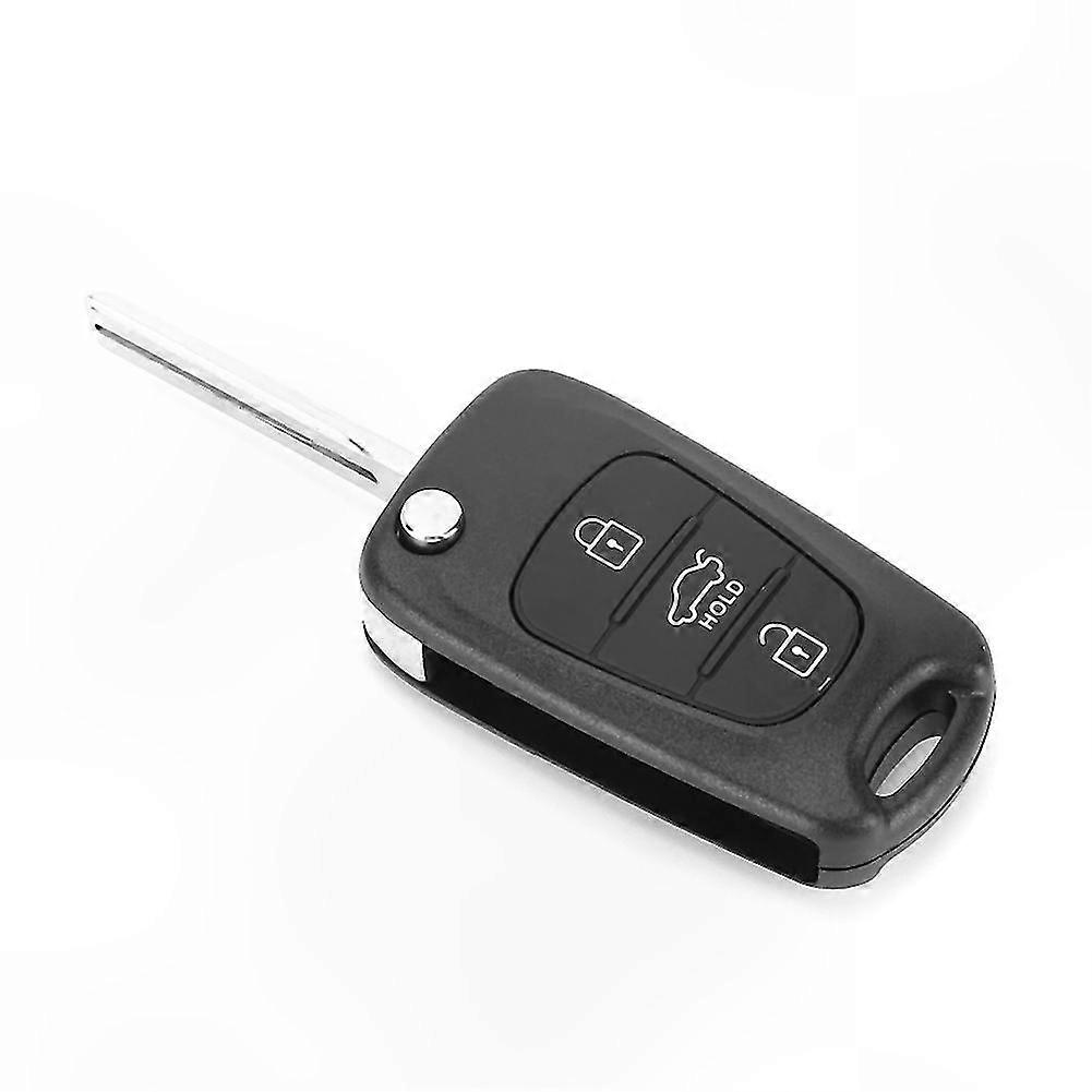 Black Replacement Key Fob Shell Case for KIA Rondo with 3 Buttons Flip Remote Control Design