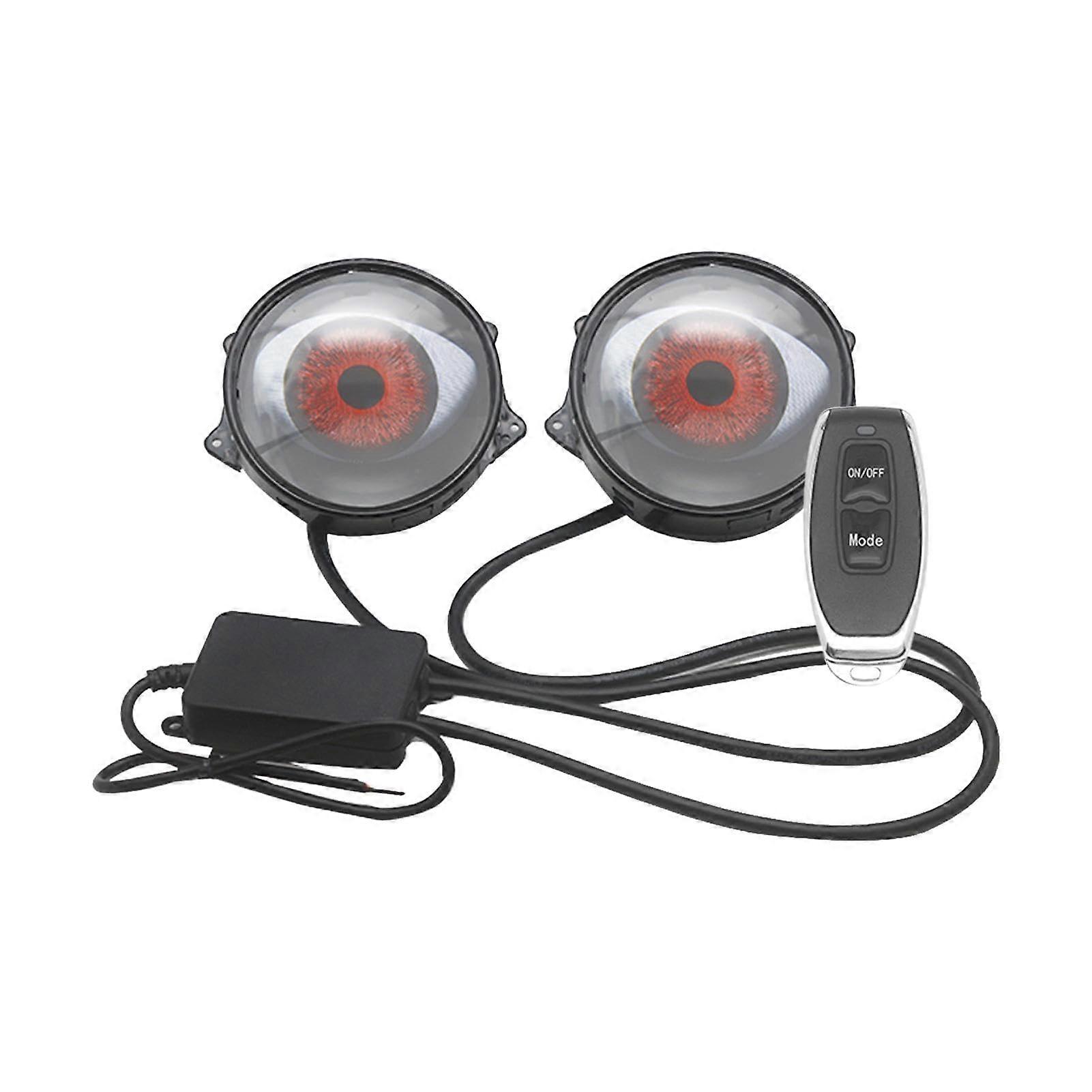 Evil Eyes Headlight Remote Control Car Lamp - Adjustable LED Devil Eye Light for Trucks and Caravans, Custom Eye Pattern Design
