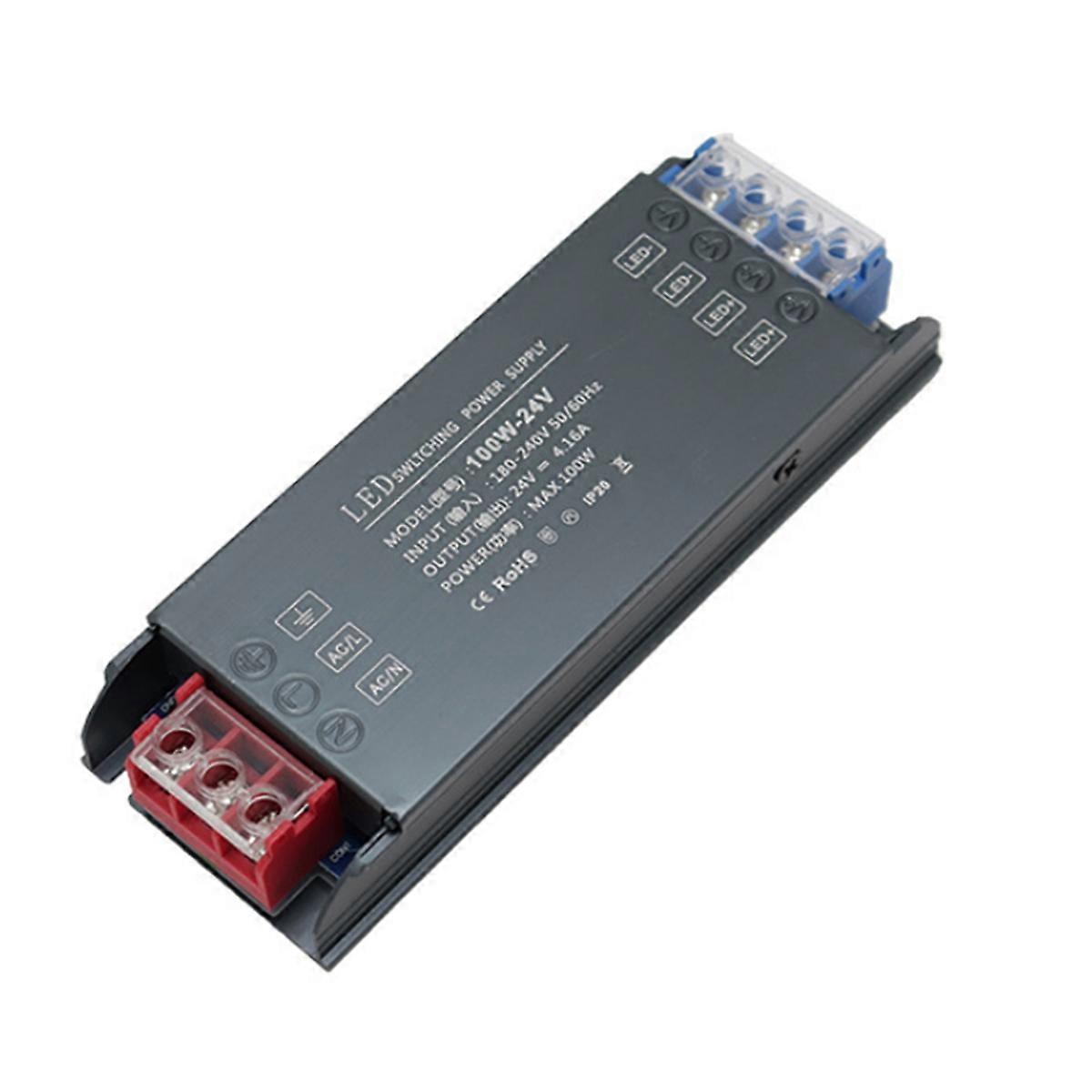 LED Power Supply AC180-240V Mute Lighting Transformer 100W LED Light Driver Power Adapter with 24V AC Input