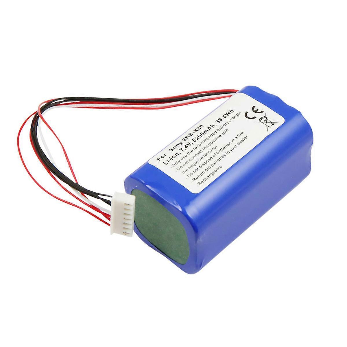 5200mAh Li-ion Battery for Bluetooth Speaker Compatible Sony SRS-XB3 7.4V, Blue