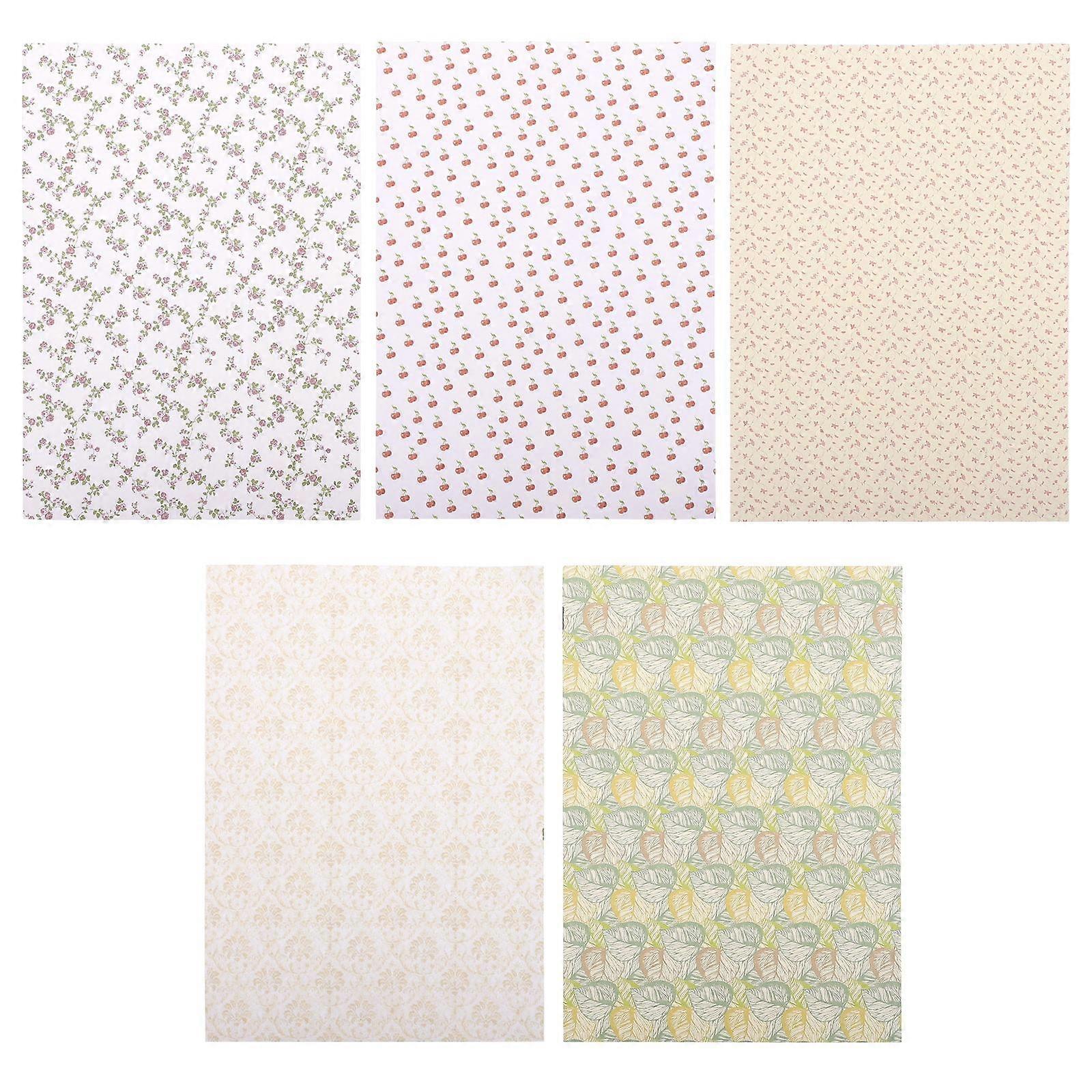 Miniature Dollhouse Decals for Home Decoration Pvc Assorted Color Removable 5sheets