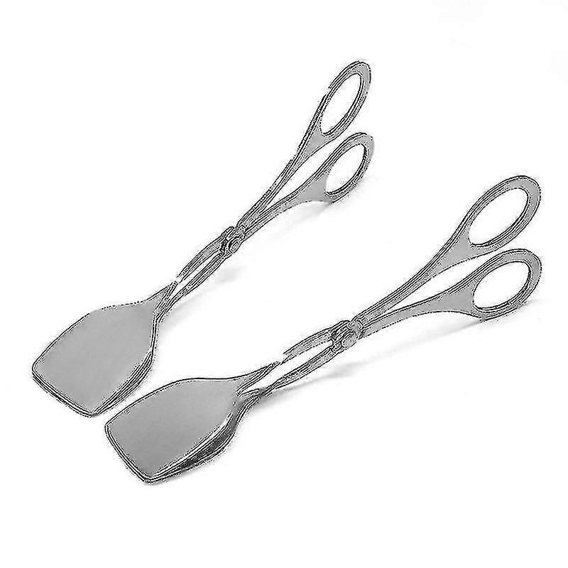 Keuken Tang Grill Tang Gebak Tang Serveertang Multifunctionele Tang De schaarvormige kooktang (2 stuks, zilver) - YUHAO
