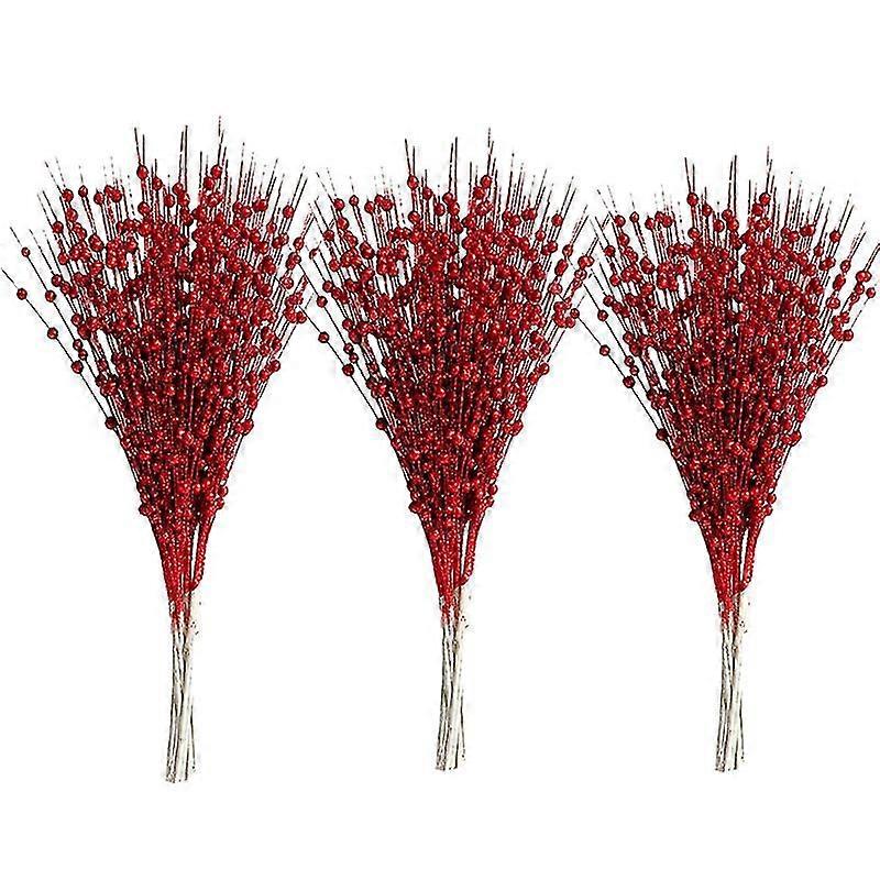 Xmas Ornaments Christmas 43cm 12 Fork Gold Powder Ball Tree Garlan...