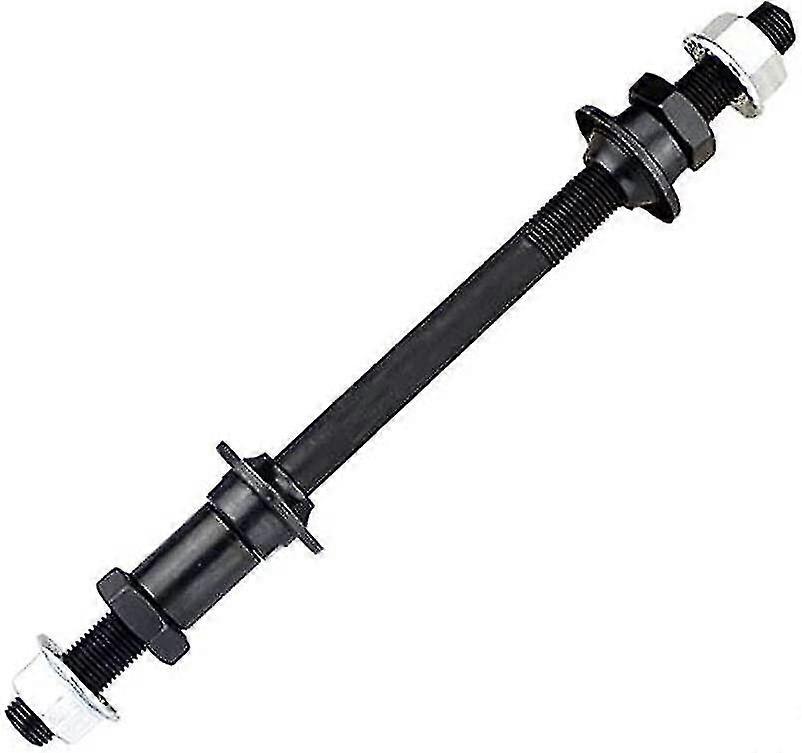 Bicycle hub axle, 180mm black metal, durable and easy to install, prevents chain entanglement
