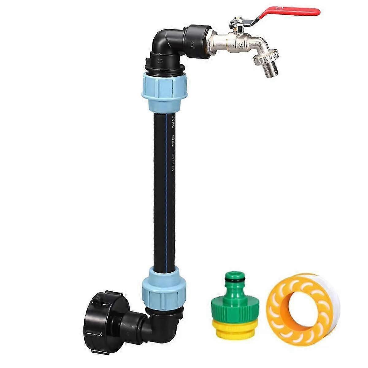 Coarse thread gooseneck adaptor 3/4 inch IBC tank