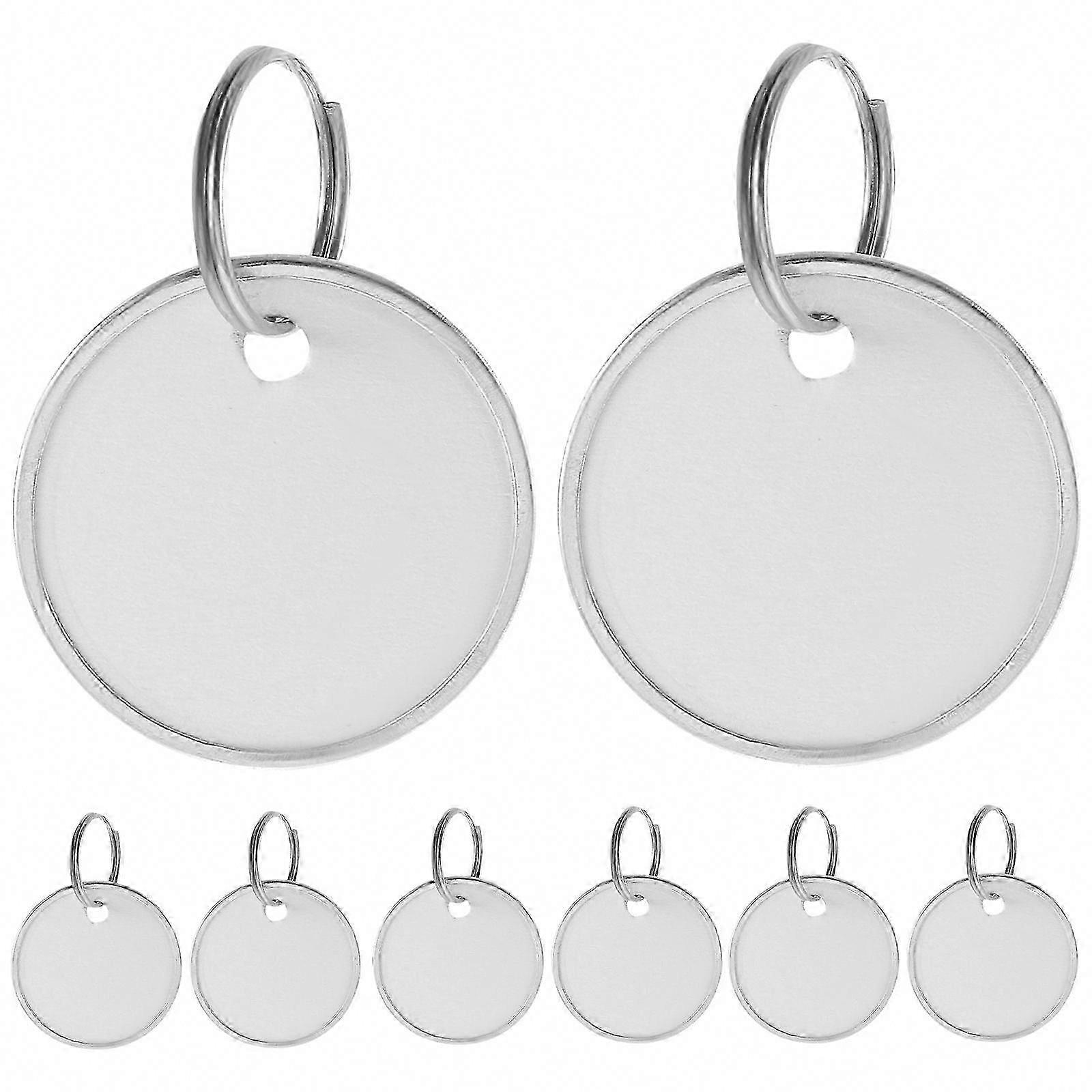 50pcs Key Rings Tags with Split Rings for Luggage Keys Identification Labeling