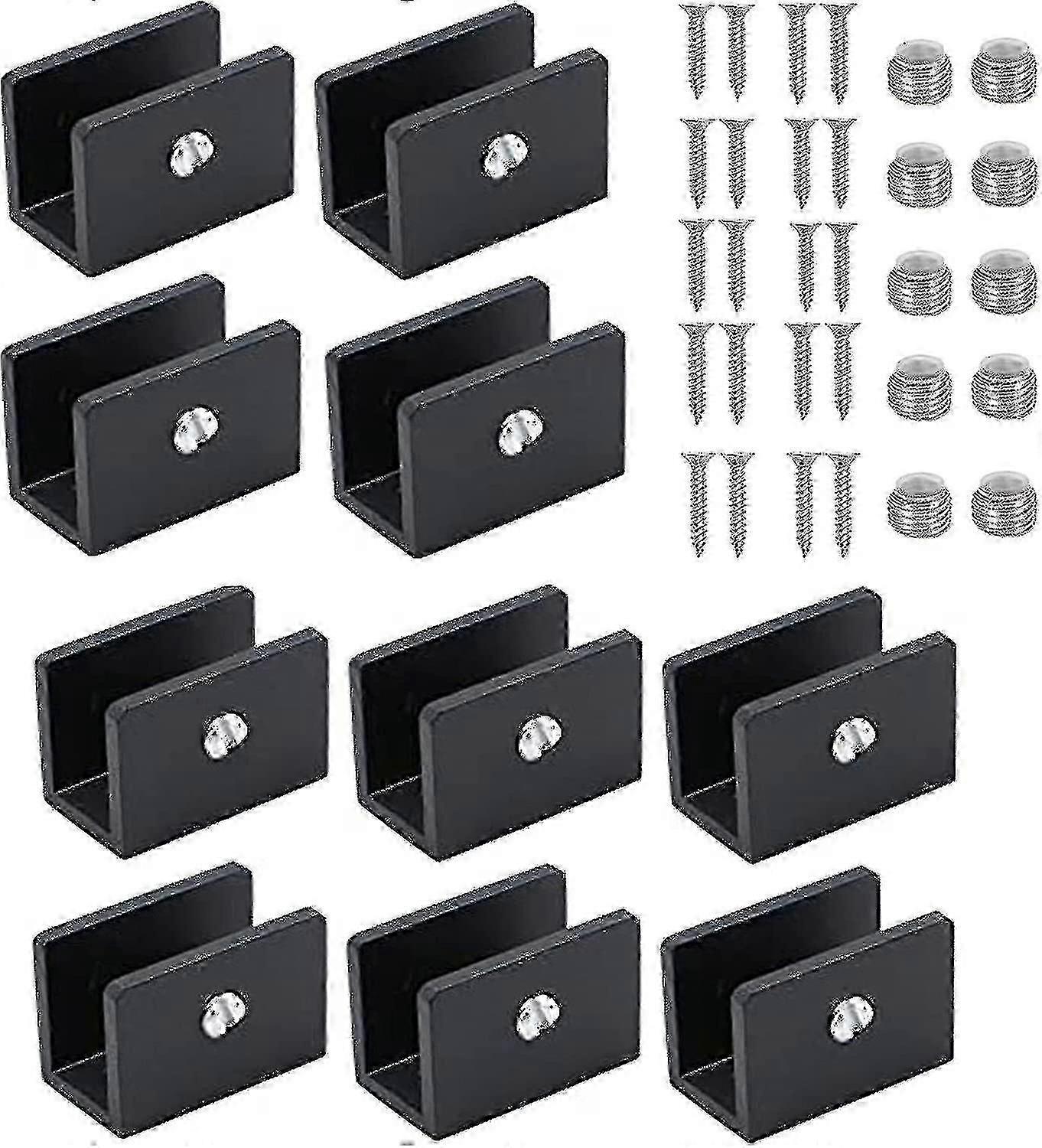 10 τεμάχια ρυθμιζόμενο γυάλινο βραχίονα σφιγκτήρα κιγκλιδωμάτων σφιγκτήρα βραχιόνων βραχιόνων γυάλινων βραχιόνων ραφιών, για το παχύ γυαλί 8-10mm Zszjbv53