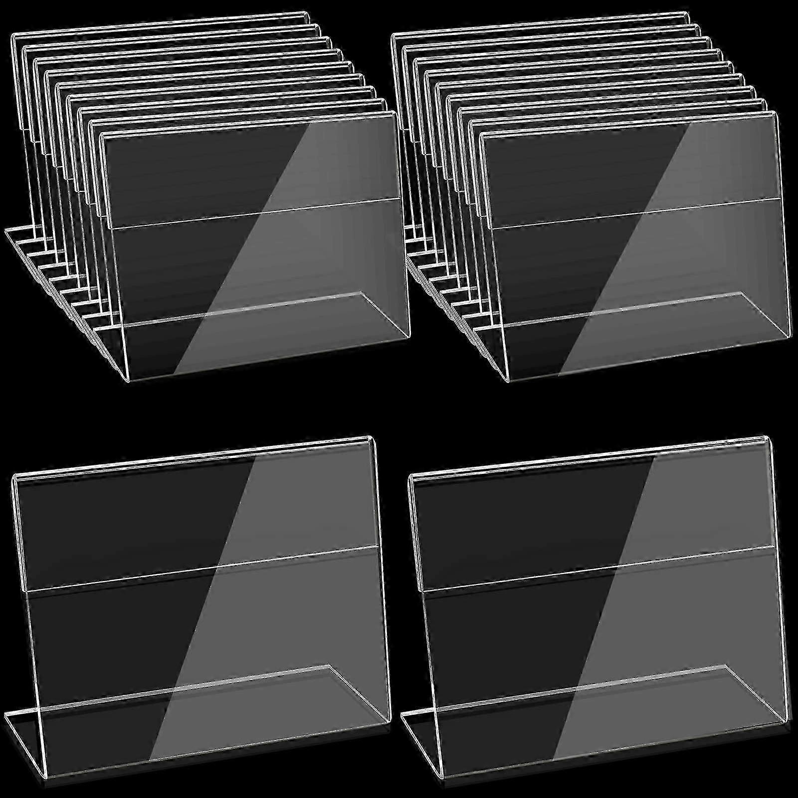 20er-Pack A6 Acryl Schrägdisplay Broschürenhalter (horizontale Präsentation)