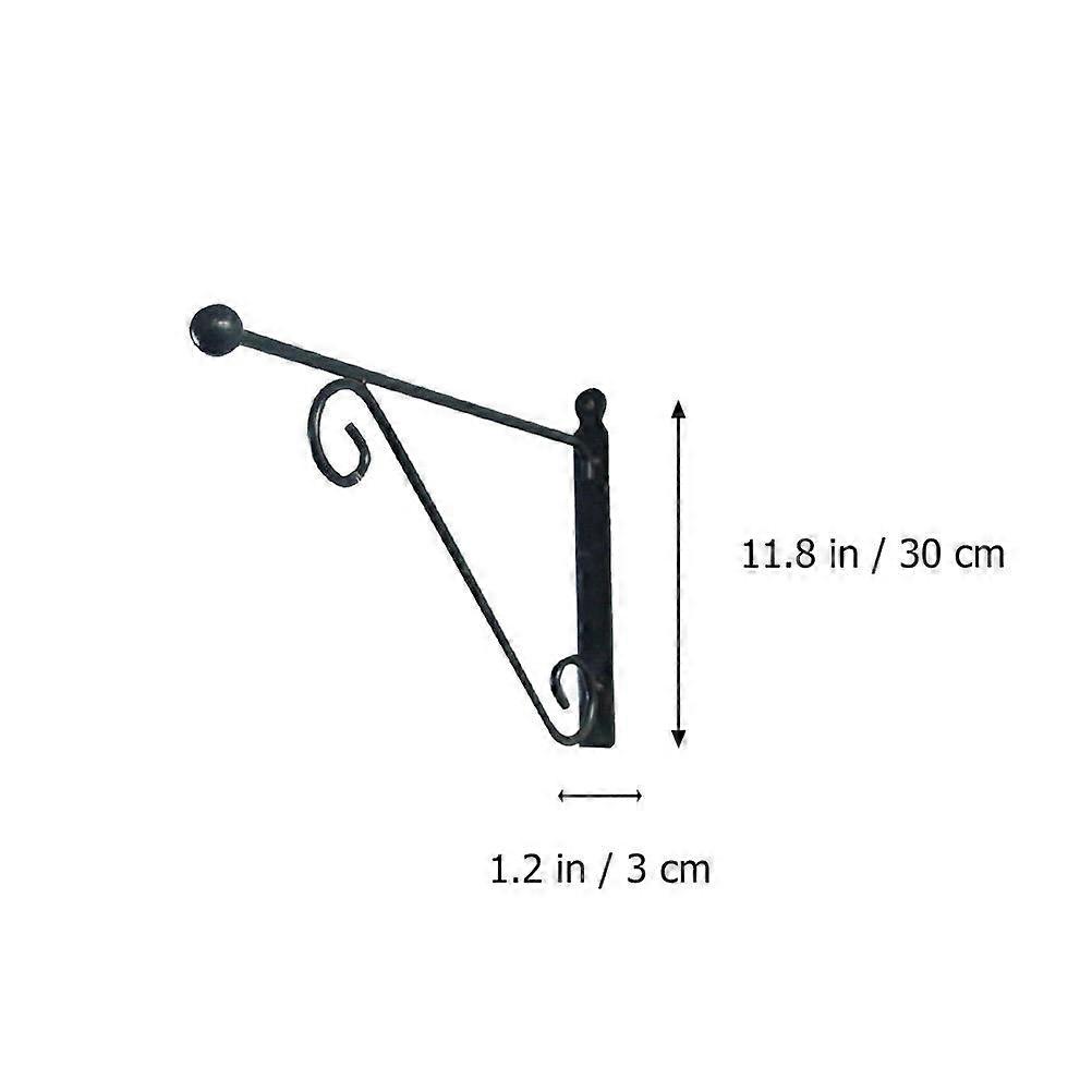 Flower Basket Hook for Hanging Plants Bracket with Wall Iron Hooks and Bird Feeder Hanger 1 Set