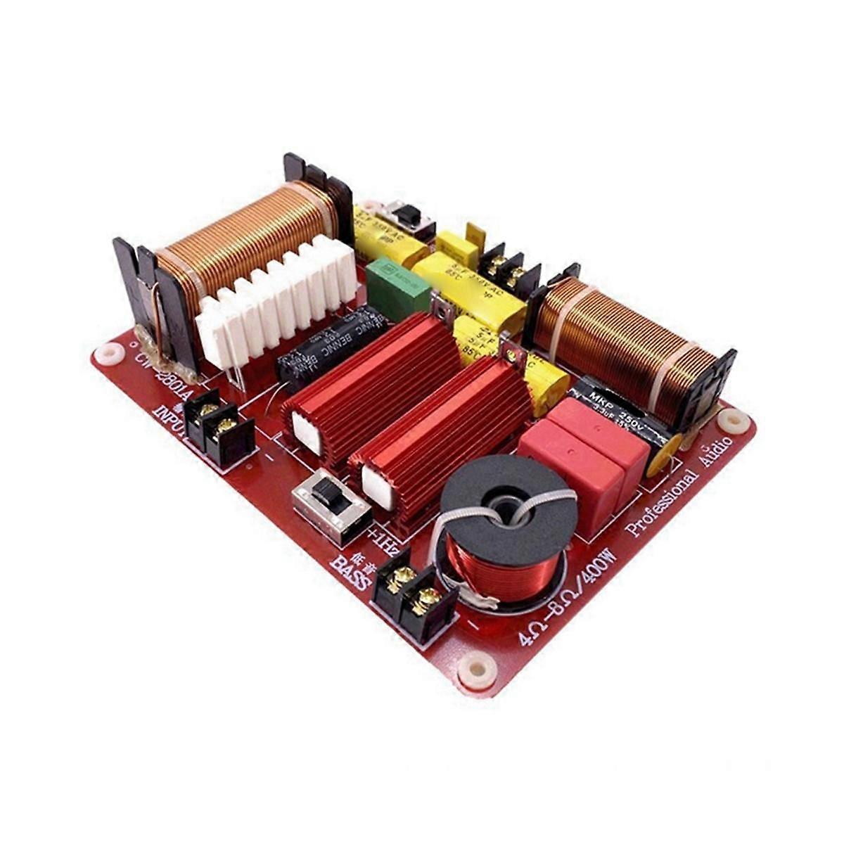 500W 2-Way Audio Speaker Divider 3200Hz Adjustable High and Low Frequency Divider Hifi High Fidelit