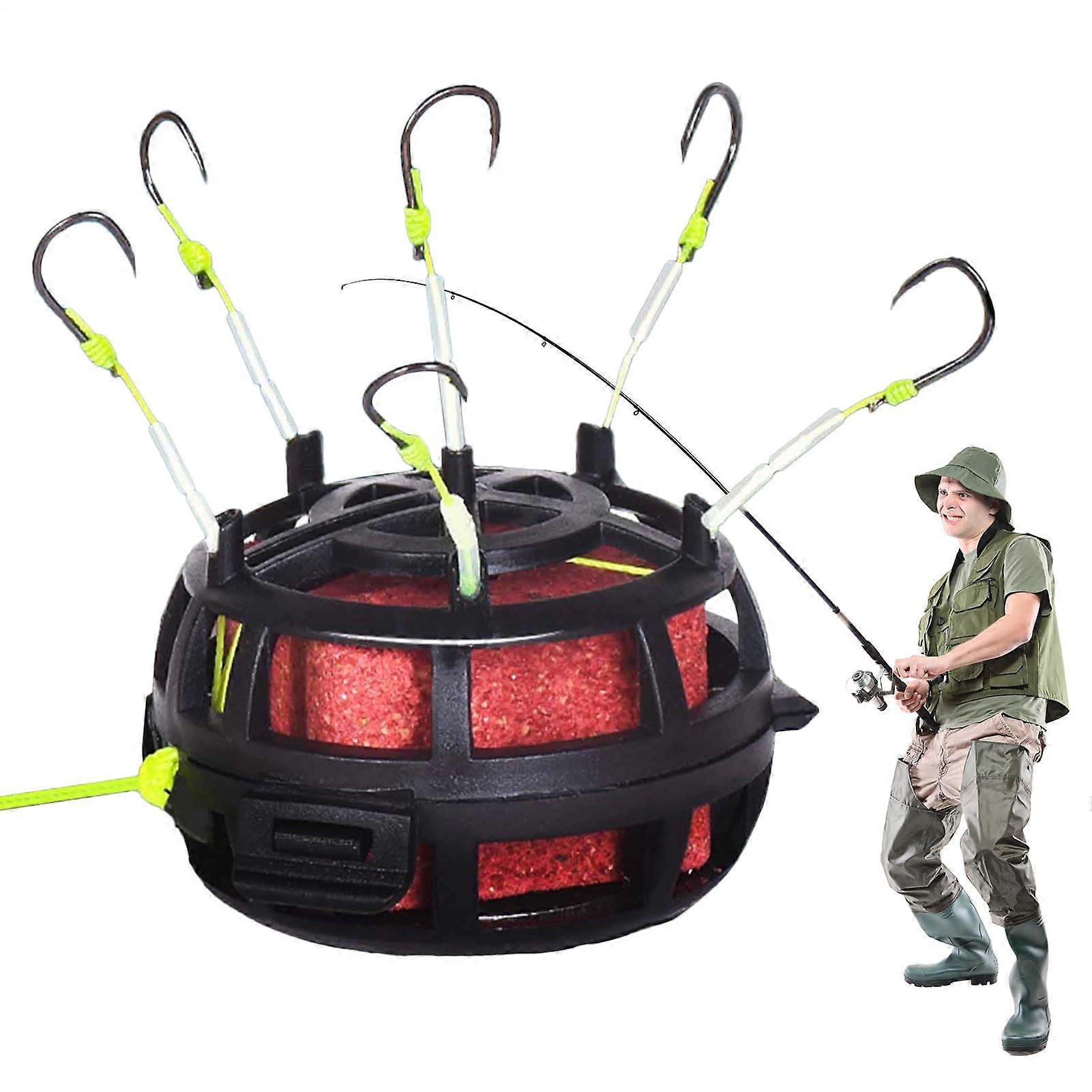 Fishing Hooks Freshwater Reverse Bottom Bait Cage Hook Carp Feeder Rig Lake Catfish Angler Saltwater River