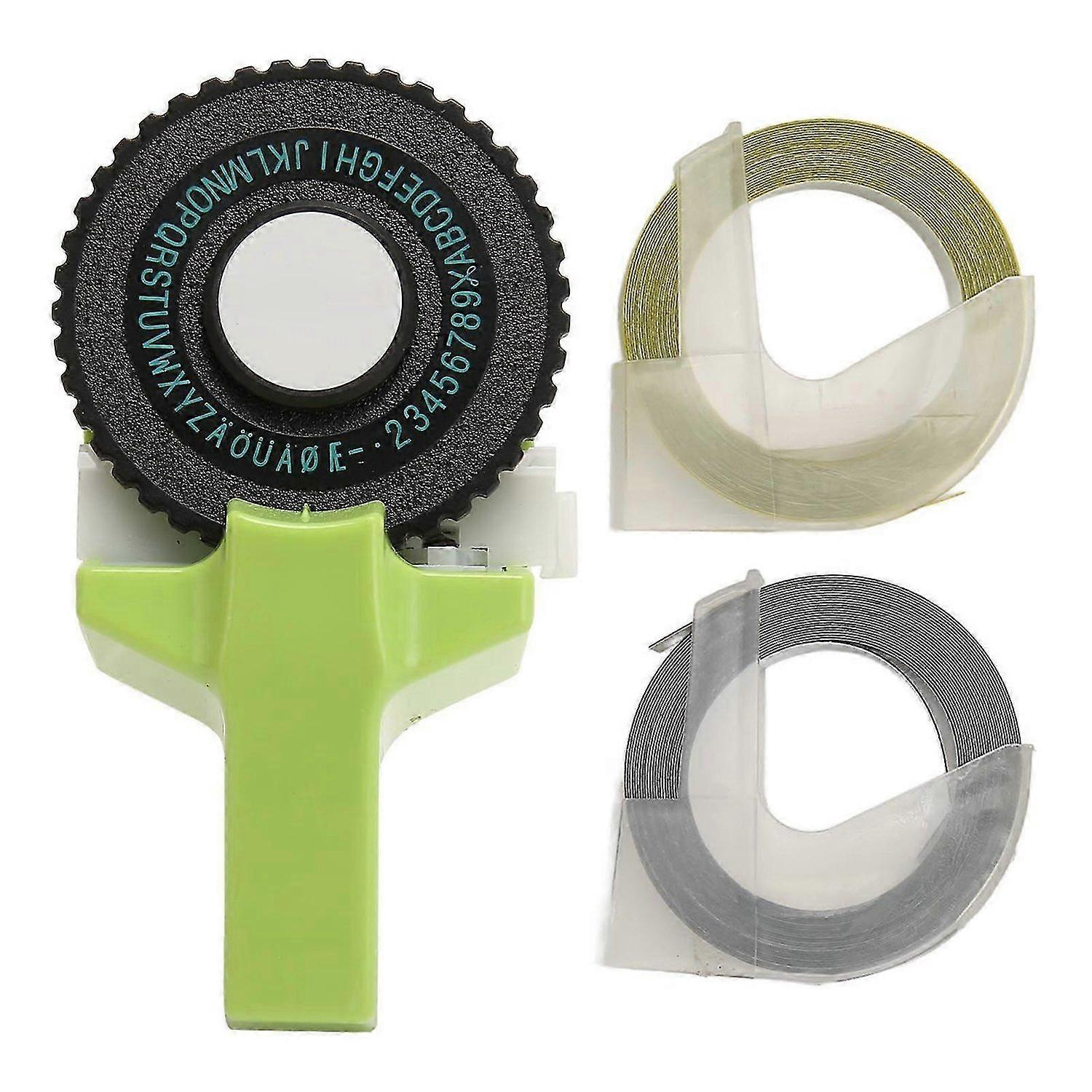 2025 Latest Model Embossing Label Maker Green Easy Operation Ergonomic Design