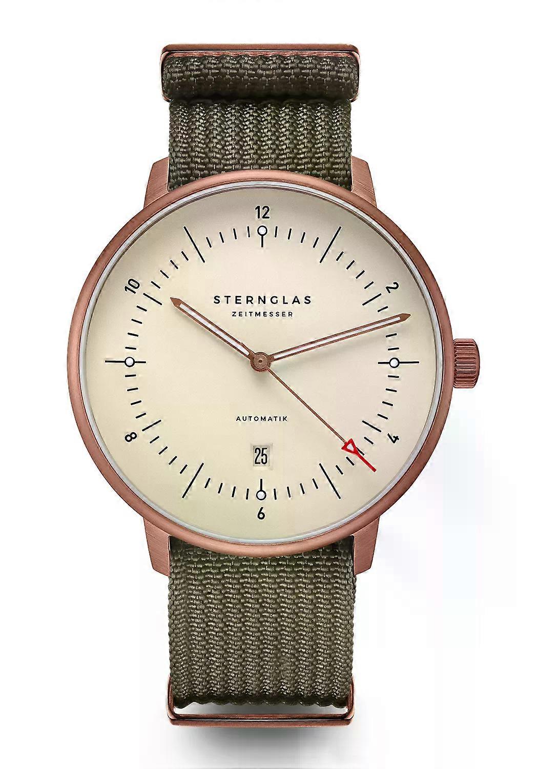 Sternglas Naos XL Automatik alabaster bronze 42mm fieldgreen (S02-NX42-FI05)