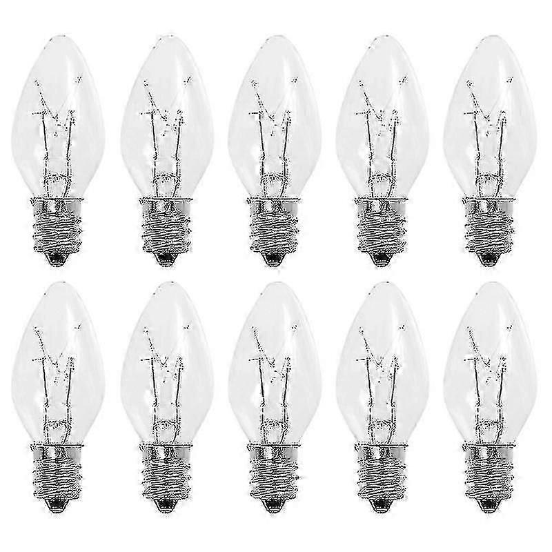 Bebetter 10pcs Lâmpadas de compatibilidade doméstica Lâmpadas C7 Lâmpadas E12 compatíveis com lâmpadas de vela de janela elétrica-BEBETTER