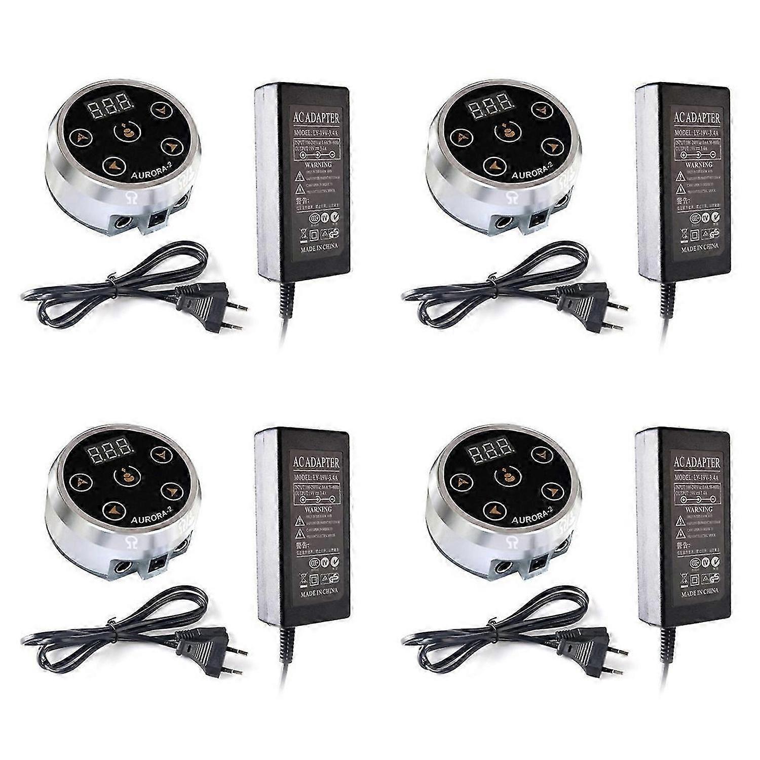 Tattoo Netzteil -2 Netzteilspannung, Silber, EU-Stecker