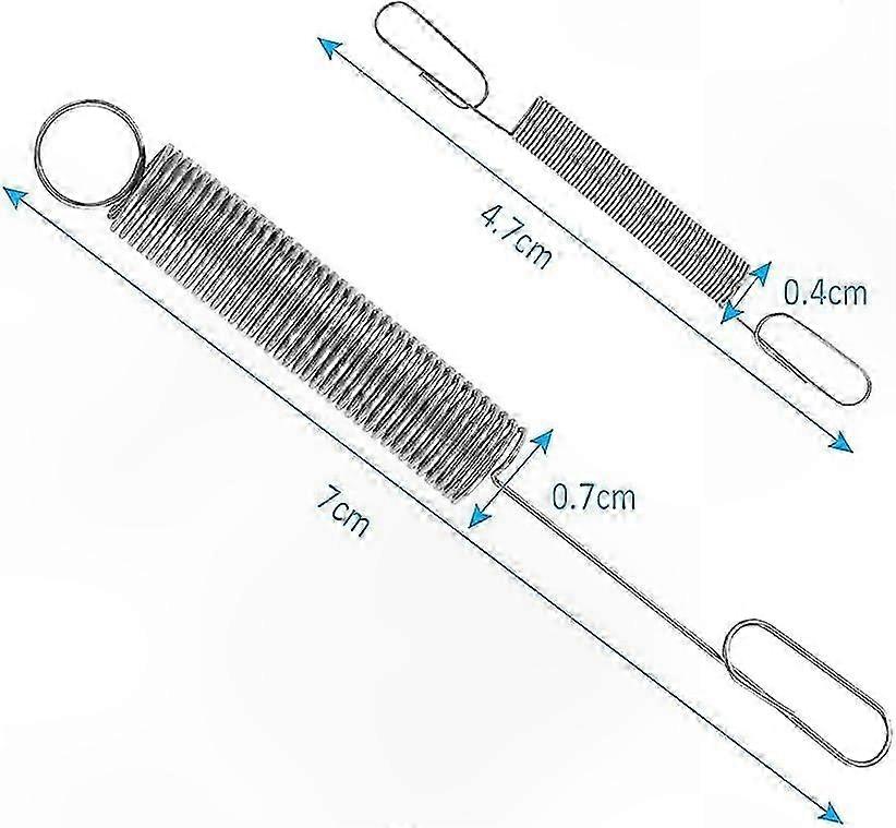 2-Pack Governor Springs Replacement for Small Engines, 4.7x0.4cm & 7x0.7cm, Compatible with Standard Models