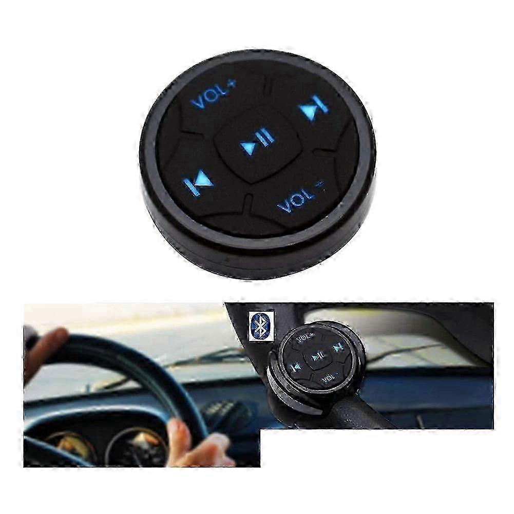 Steering Wheel Remote Control,Wireless Bluetooth 4.0 Media Button Music Play Remote Control for IOS/Android JP 2025