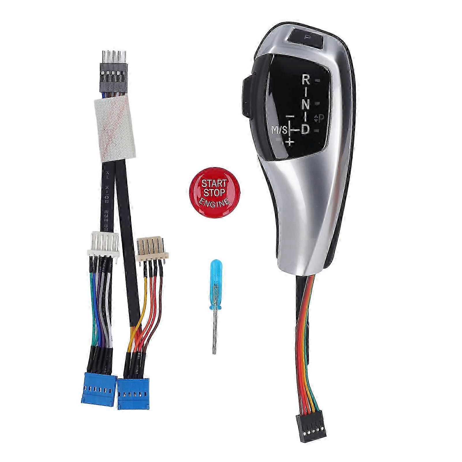 LED Gear Shift Knob Red Engine Start Button Cover Kit for 6 Series E63 E64 Pre‑facelift 2004‑2006 2025