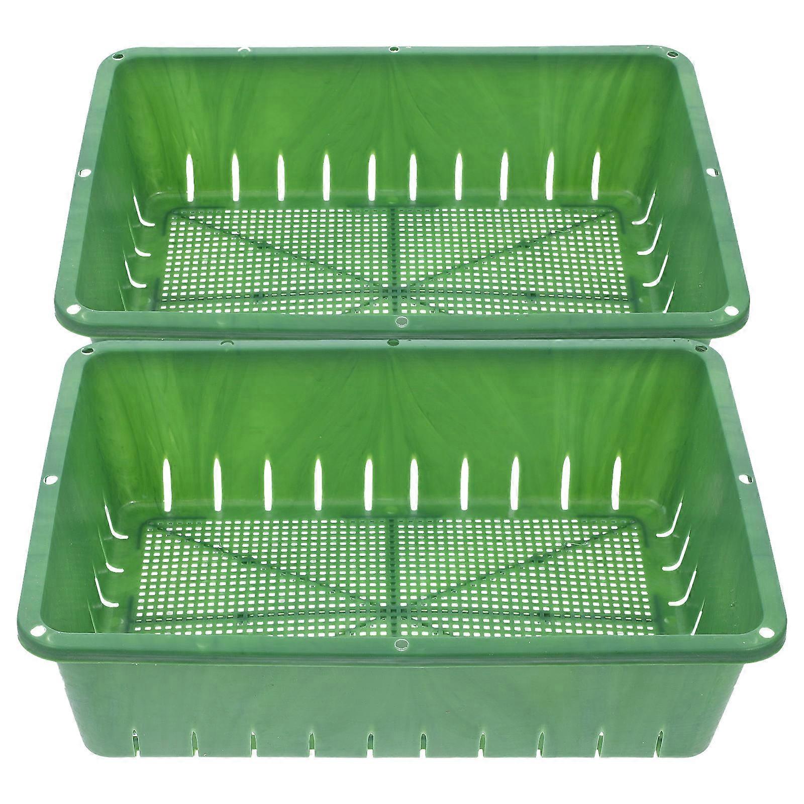 Tray Plastic Flat Tray for Plants Growing 2Pcs Reusable and Practical