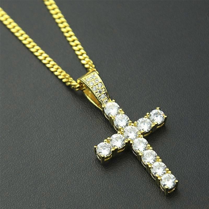 Zircon Cross Pendant Necklace