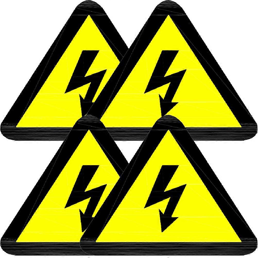Electric Shocks Equipment Decals for Caution 20 Sheets Yellow Stickers
